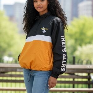 Looney Tunes Windbreaker Jacket | Bugs Bunny “That’s All Folks” Graphic Pullover